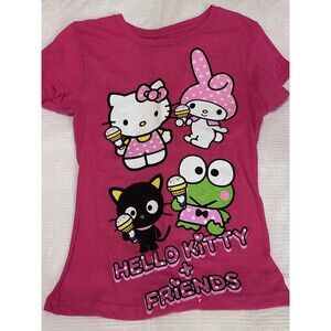 Hello Kitty + Friends Girls Shirt Pink Size Large Free Shipping